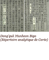 Dong’guk Munheon Bigo (Répertoire analytique de Corée)