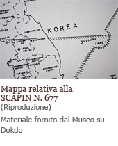 Mappa relativa alla SCAPIN N. 677 (Riproduzione) Materiale fornito dal Museo su Dokdo