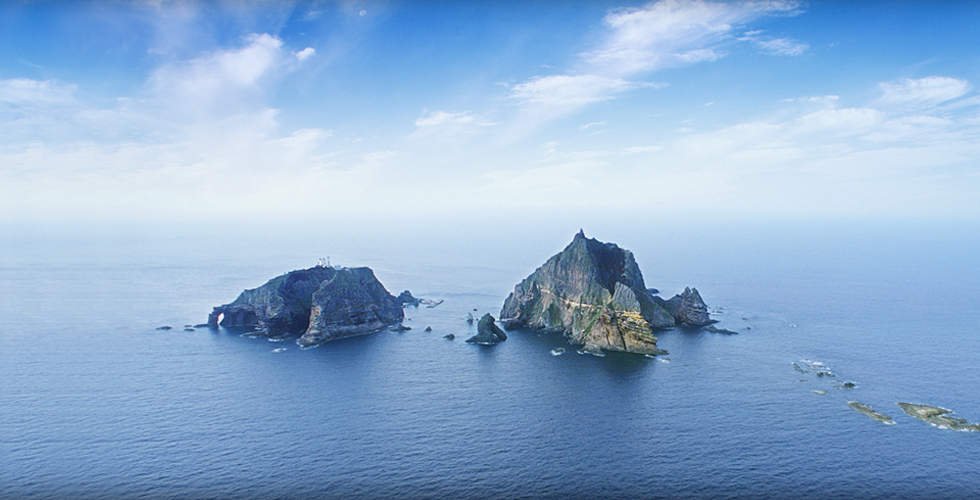 韓国の美しい島、独島