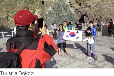 Tourists on Dokdo